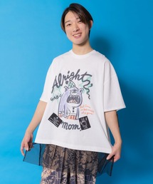 ScoLar Parity | 361118：夜更かしガブ 裾メッシュ切替Tシャツ(Tシャツ/カットソー)