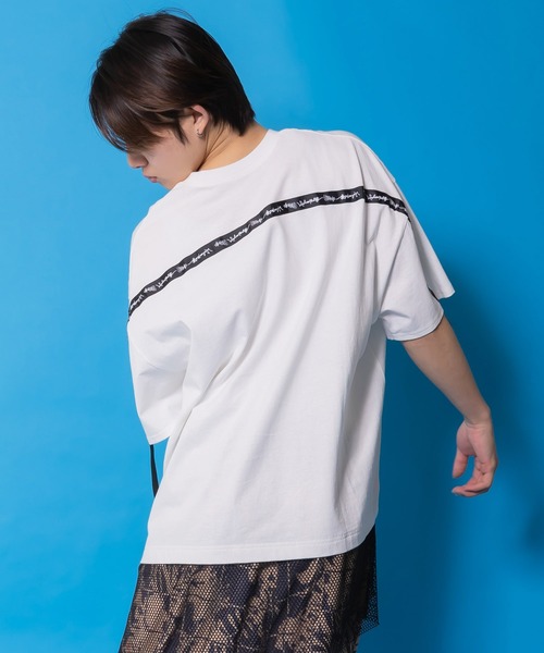 ScoLar Parity（スカラーパリティ）の「361118：夜更かしガブ 裾メッシュ切替Tシャツ（Tシャツ/カットソー・レディース・オフホワイト/ピンク/ブラック・M）」の20枚目の写真