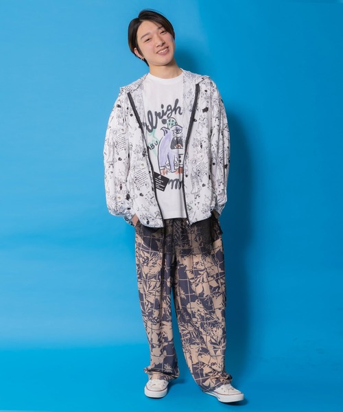 ScoLar Parity（スカラーパリティ）の「361118：夜更かしガブ 裾メッシュ切替Tシャツ（Tシャツ/カットソー・レディース・オフホワイト/ピンク/ブラック・M）」の17枚目の写真