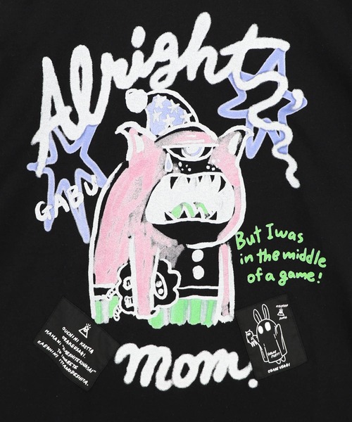 ScoLar Parity（スカラーパリティ）の「361118：夜更かしガブ 裾メッシュ切替Tシャツ（Tシャツ/カットソー・レディース・オフホワイト/ピンク/ブラック・M）」の12枚目の写真