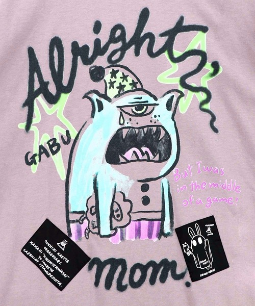 ScoLar Parity（スカラーパリティ）の「361118：夜更かしガブ 裾メッシュ切替Tシャツ（Tシャツ/カットソー・レディース・オフホワイト/ピンク/ブラック・M）」の10枚目の写真