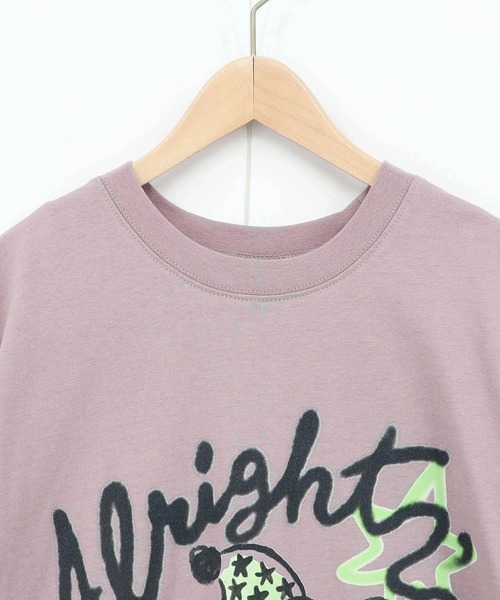 ScoLar Parity（スカラーパリティ）の「361118：夜更かしガブ 裾メッシュ切替Tシャツ（Tシャツ/カットソー・レディース・オフホワイト/ピンク/ブラック・M）」の9枚目の写真