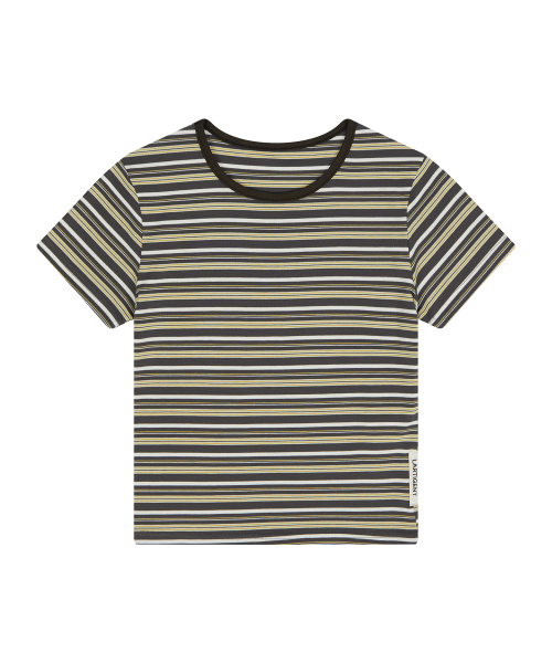 LARTIGENT（ラーティゼン）の「L23 STRIPE SLIM T-SHIRT(CHARCOAL)（Tシャツ/カットソー・レディース・その他・FREE）」の2枚目の写真