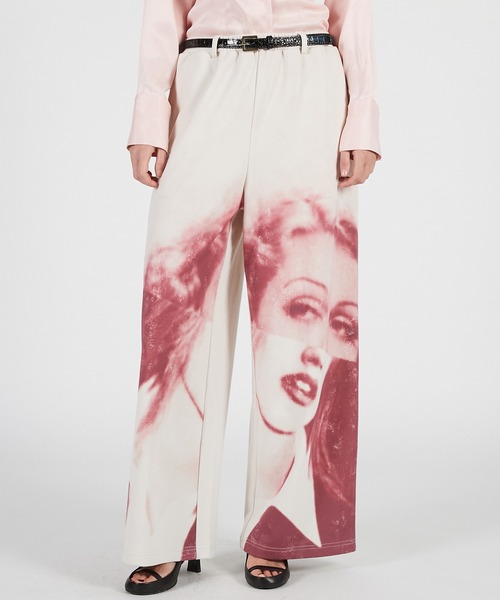 PRANK PROJECT（プランクプロジェクト）の「【2026Summer Pre-Order】フェイスプリントスウェットパンツ / Face Print Sweatpants（スウェットパンツ・レディース・グレー/オフホワイト・36/38）」の2枚目の写真