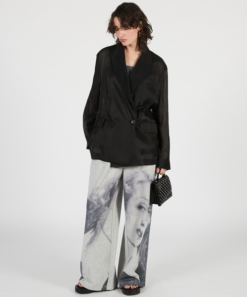 PRANK PROJECT（プランクプロジェクト）の「【2026Summer Pre-Order】フェイスプリントスウェットパンツ / Face Print Sweatpants（スウェットパンツ・レディース・グレー/オフホワイト・36/38）」の5枚目の写真