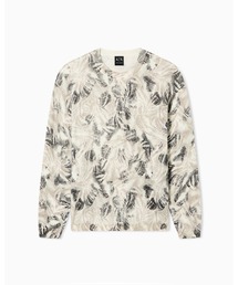 ARMANI EXCHANGE | 【A|X アルマーニ エクスチェンジ】IA オールオーバーリーフプリント ニットプルオーバー(ニット/セーター)