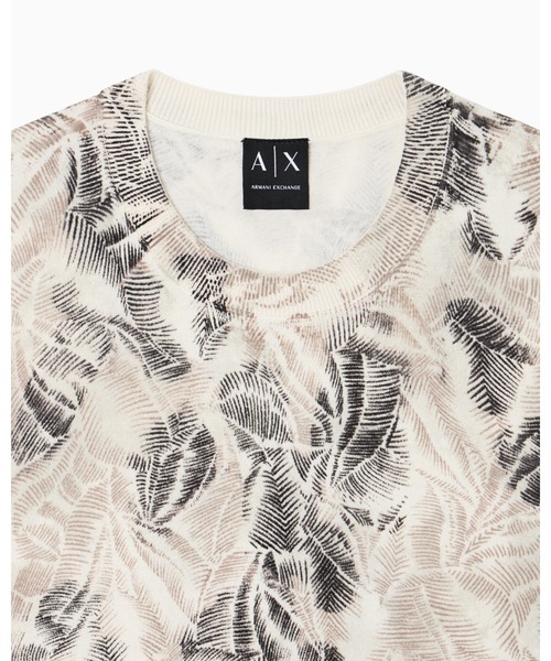 ARMANI EXCHANGE(アルマーニエクスチェンジ)の「【A|X アルマーニ エクスチェンジ】IA オールオーバーリーフプリント ニットプルオーバー(ニット/セーター・メンズ・その他・LARGE/MEDIUM/SMALL/X-LARGE/X-SMALL)」の3枚目の写真