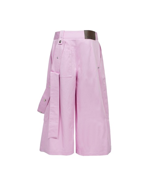 MSGM(エムエスジーエム)の「コットンギャバジン クロップドバミューダパンツ(チノパンツ・レディース・ピンク/ベージュ・40)」の3枚目の写真
