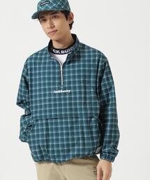 Jack Bunny!!（ジャックバニー）の「【Jack Bunny!!】チェックプリント ハーフジップブルゾン（ブルゾン）」