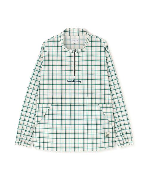 Jack Bunny!!(ジャックバニー)の「【Jack Bunny!!】チェックプリント ハーフジップブルゾン(ブルゾン・メンズ・ホワイト/グリーン・LARGE/MEDIUM)」の7枚目の写真
