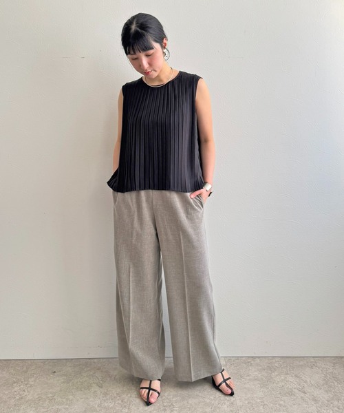 LHELBIE(レルビエ)の「ブッチャーパンツ(スラックス・レディース・ブラック/ブラウン/グレイッシュベージュ・M)」の10枚目の写真