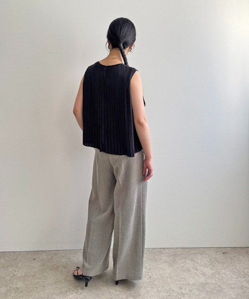 LHELBIE(レルビエ)の「ブッチャーパンツ(スラックス・レディース・ブラック/ブラウン/グレイッシュベージュ・M)」の5枚目の写真