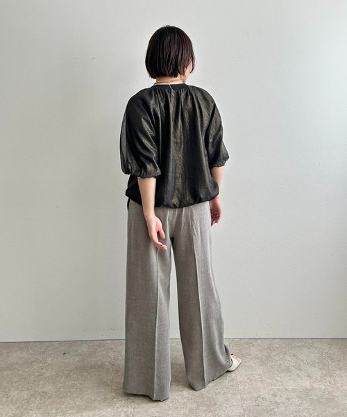 LHELBIE(レルビエ)の「ブッチャーパンツ(スラックス・レディース・ブラック/ブラウン/グレイッシュベージュ・M)」の22枚目の写真