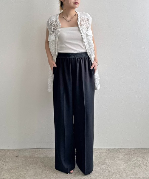 LHELBIE(レルビエ)の「ブッチャーパンツ(スラックス・レディース・ブラック/ブラウン/グレイッシュベージュ・M)」の11枚目の写真