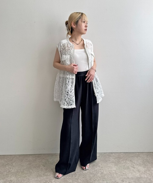 LHELBIE(レルビエ)の「ブッチャーパンツ(スラックス・レディース・ブラック/ブラウン/グレイッシュベージュ・M)」の13枚目の写真