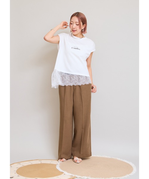 LHELBIE(レルビエ)の「ブッチャーパンツ(スラックス・レディース・ブラック/ブラウン/グレイッシュベージュ・M)」の16枚目の写真