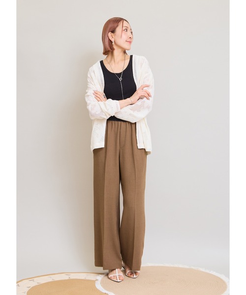 LHELBIE(レルビエ)の「ブッチャーパンツ(スラックス・レディース・ブラック/ブラウン/グレイッシュベージュ・M)」の18枚目の写真