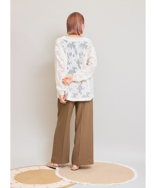 LHELBIE(レルビエ)の「ブッチャーパンツ(スラックス・レディース・ブラック/ブラウン/グレイッシュベージュ・M)」の19枚目の写真