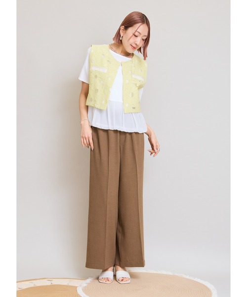 LHELBIE(レルビエ)の「ブッチャーパンツ(スラックス・レディース・ブラック/ブラウン/グレイッシュベージュ・M)」の20枚目の写真