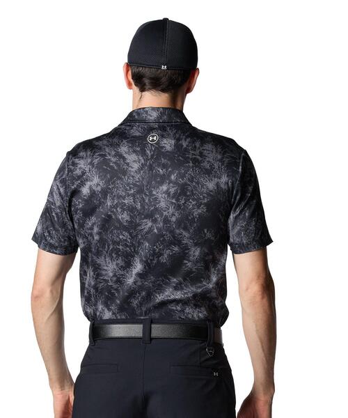 UNDER ARMOUR(アンダーアーマー)の「UAドライブ クール プロ プリント ポロ(ゴルフ/メンズ)(ポロシャツ・メンズ・ブラック・L/XL/M/3XL/2XL/S)」の2枚目の写真