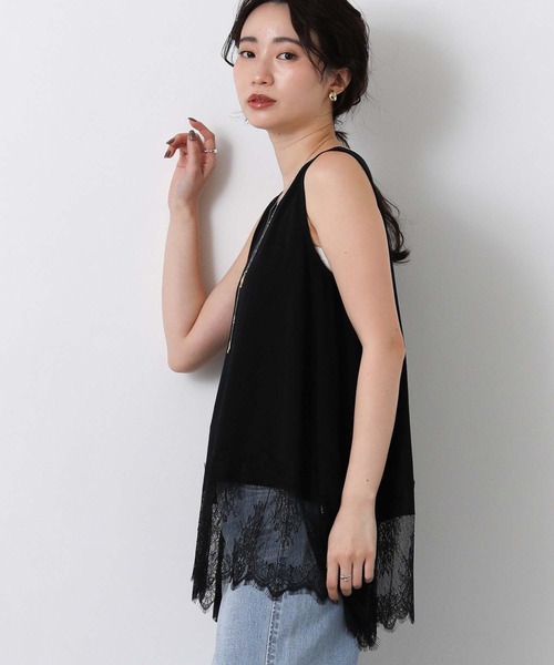 Gready Brilliant(グレディブリリアン)の「レースヘムワイドタンク(タンクトップ・レディース・オフホワイト/ブラック・38)」の18枚目の写真