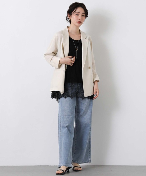 Gready Brilliant(グレディブリリアン)の「レースヘムワイドタンク(タンクトップ・レディース・オフホワイト/ブラック・38)」の21枚目の写真