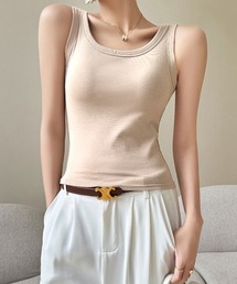 CLOTHY（クロシィ）の「【ノンワイヤーで、ここまで盛れる】カップ付ベーシックキャミ（タンクトップ）」