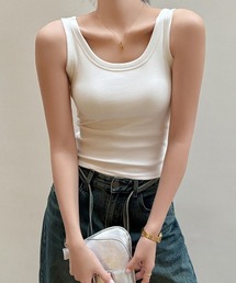 【ノンワイヤーで、ここまで盛れる】カップ付ベーシックキャミ