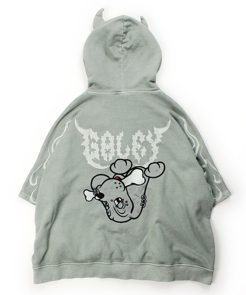 GALFY(ガルフィー)の「【GALFY/ガルフィー】骨が見えしドルマン(パーカー・メンズ・ライトグレー/スミクロ/ホワイト・M/XL/L)」の9枚目の写真