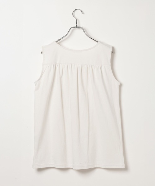 studio CLIP（スタディオクリップ）の「フロントレースドッキングタンクトップ（タンクトップ・レディース・スモーク/ライトグレー/アイボリー・FREE）」の5枚目の写真