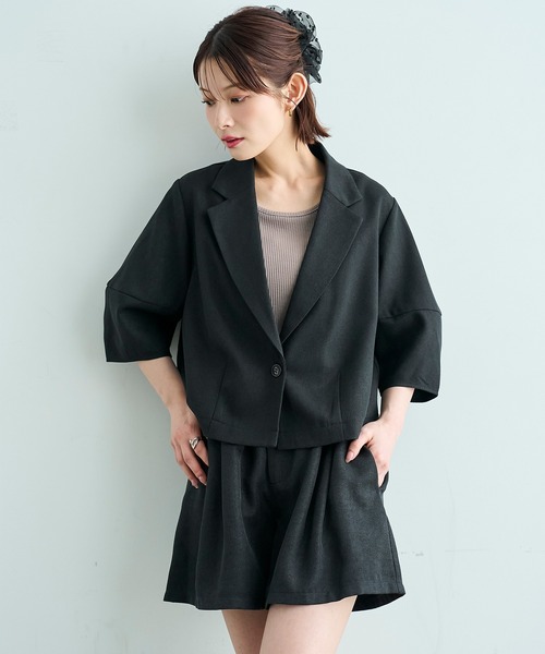 mil（ミル）の「【丈が選べる】 リネンライク ショートパンツ / ハーフパンツ【587184】（その他パンツ・レディース・アイボリー/ブラック/ブラウン・XS/S）」の8枚目の写真