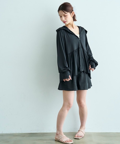 mil（ミル）の「【丈が選べる】 リネンライク ショートパンツ / ハーフパンツ【587184】（その他パンツ・レディース・アイボリー/ブラック/ブラウン・XS/S）」の10枚目の写真