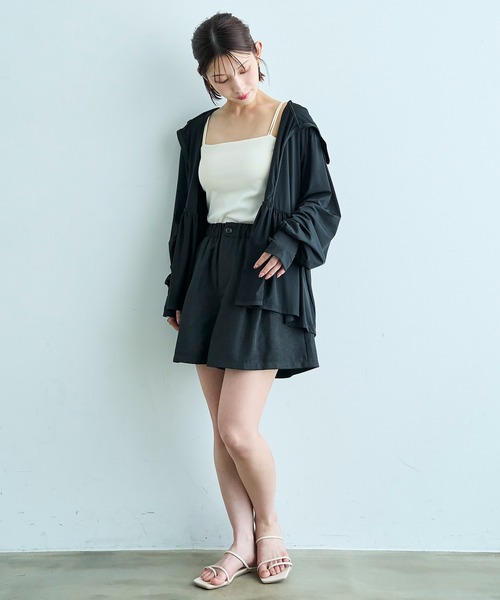 mil（ミル）の「【丈が選べる】 リネンライク ショートパンツ / ハーフパンツ【587184】（その他パンツ・レディース・アイボリー/ブラック/ブラウン・XS/S）」の12枚目の写真