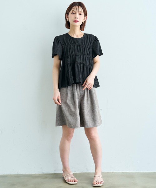 mil（ミル）の「【丈が選べる】 リネンライク ショートパンツ / ハーフパンツ【587184】（その他パンツ・レディース・アイボリー/ブラック/ブラウン・XS/S）」の21枚目の写真