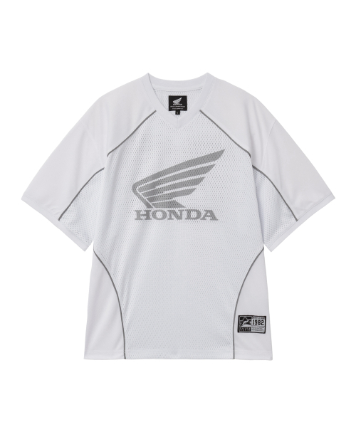 PHYPS MOTORCYCLE(フィップスモーターサイクル)の「Mesh Piping Block Motorcycle Short Sleeve White(Tシャツ/カットソー・レディース・その他・SMALL/MEDIUM/LARGE/X-LARGE)」の5枚目の写真