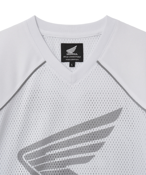 PHYPS MOTORCYCLE(フィップスモーターサイクル)の「Mesh Piping Block Motorcycle Short Sleeve White(Tシャツ/カットソー・レディース・その他・SMALL/MEDIUM/LARGE/X-LARGE)」の3枚目の写真