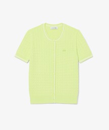 LACOSTE | ケーブルニット ハーフスリーブカーディガン(カーディガン/ボレロ)