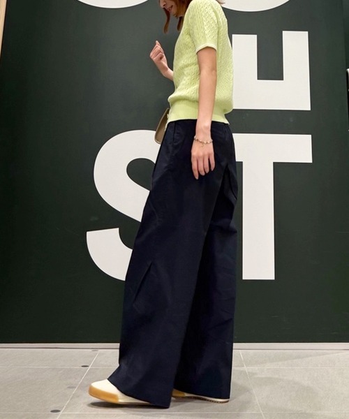 LACOSTE(ラコステ)の「ケーブルニット ハーフスリーブカーディガン(カーディガン/ボレロ・レディース・ライトグリーン/オフホワイト・40/36/38/34)」の13枚目の写真