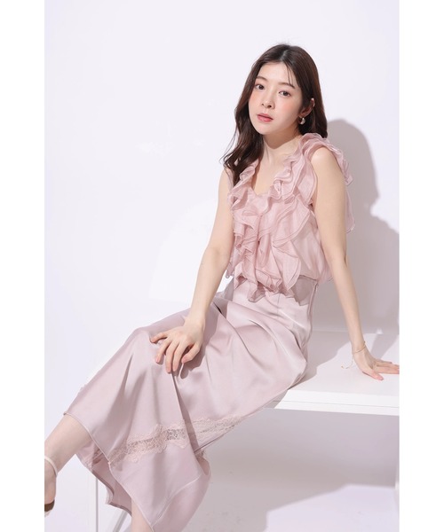 Rirandture(リランドチュール)の「エアリーラッフルブラウス(シャツ/ブラウス・レディース・ピンク/ライトグレー/オフホワイト・2)」の18枚目の写真