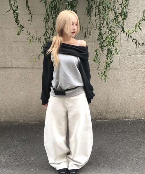 VIBGYOR(ヴィブジョー)の「【LAMPOON】クロススタッズデニムパンツ(デニムパンツ・レディース・ホワイト/ブラック・LARGE/MEDIUM/SMALL)」の13枚目の写真