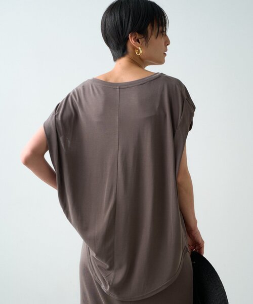 LOUNGEDRESS(ラウンジドレス)の「ナンバリングフレンチT(Tシャツ/カットソー・レディース・モカ/ベージュ/ブラック・FREE)」の6枚目の写真