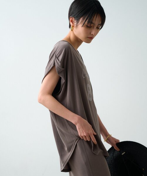 LOUNGEDRESS(ラウンジドレス)の「ナンバリングフレンチT(Tシャツ/カットソー・レディース・モカ/ベージュ/ブラック・FREE)」の7枚目の写真