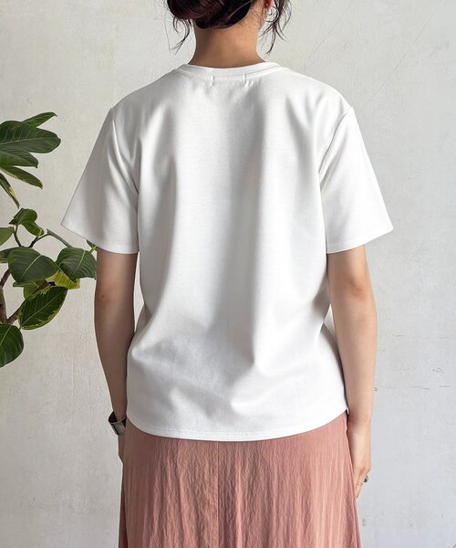 un dix cors(アンディコール)の「刺繍ロゴTEE(Tシャツ/カットソー・レディース・グレイッシュベージュ/チャコールグレー/オフホワイト・FREE)」の19枚目の写真