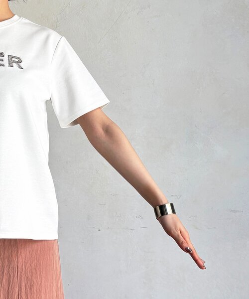 un dix cors(アンディコール)の「刺繍ロゴTEE(Tシャツ/カットソー・レディース・グレイッシュベージュ/チャコールグレー/オフホワイト・FREE)」の17枚目の写真