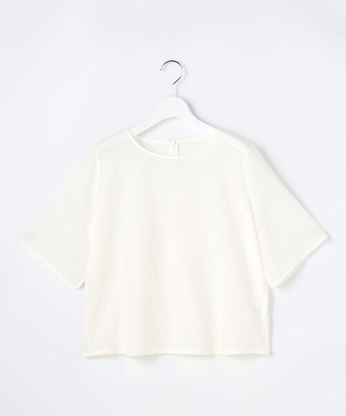 自由区(ジユウク)の「テクスチャージャージーレーシー カットソー(Tシャツ/カットソー・レディース・アイボリー系/ネイビー系/黄土色系・32)」の11枚目の写真