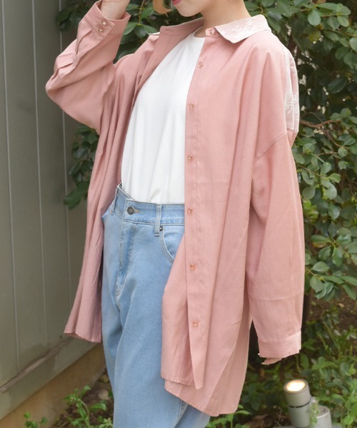 axes femme(アクシーズファム)の「UVカットシアーシャツ(シャツ/ブラウス・レディース・ホワイト/グリーン/ピンク・FREE)」の9枚目の写真