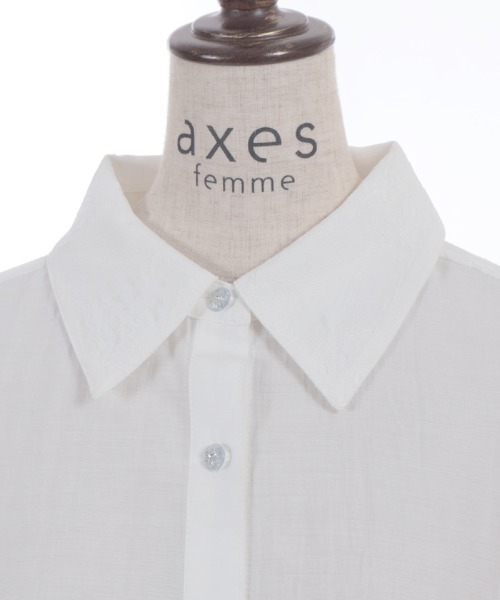 axes femme(アクシーズファム)の「UVカットシアーシャツ(シャツ/ブラウス・レディース・ホワイト/グリーン/ピンク・FREE)」の16枚目の写真