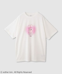 Esther Bunny エスターバニー ラバー×スプレープリント 半袖Tシャツ