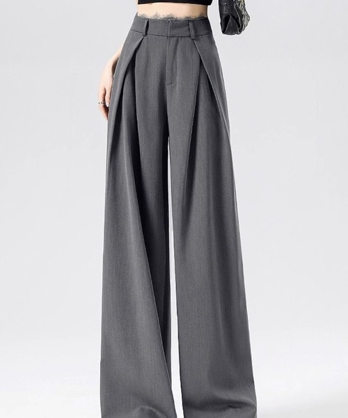 by LEGNA(バイレグナ)の「レースプリーツハイウエストスラックス(スラックス・レディース・グレー/ブラック・LARGE/MEDIUM/SMALL)」の7枚目の写真