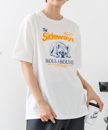 【C-FORT POINT/フォートポイント】【ゆったりルーズシルエット】フレンチブルドッグ×カレッジ風ロゴTシャツ フレブル 犬好き 古着風 ヴィンテージ風 おしゃれ 可愛い